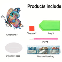 Charger l'image dans la galerie, Fleur Papillon-Single Side Drill-Acrylic Diamond Desktop Ornement