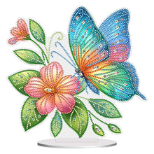 Charger l'image dans la galerie, Fleur Papillon-Single Side Drill-Acrylic Diamond Desktop Ornement