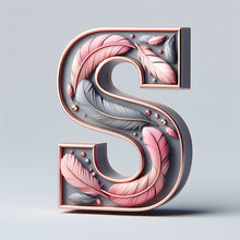 Charger l'image dans la galerie, Lettre de plume-Peinture diamant ronde complète-30x30cm