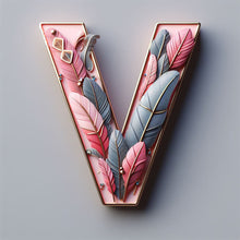 Charger l'image dans la galerie, Lettre de plume-Peinture diamant ronde complète-30x30cm