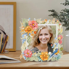 Charger l'image dans la galerie, Cadre photo fleurs et oiseaux-diamant