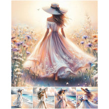 Charger l'image dans la galerie, Beach Lady-Full Round Diamond Painting-30x30cm