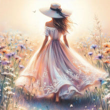 Charger l'image dans la galerie, Beach Lady-Full Round Diamond Painting-30x30cm