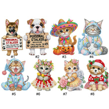 Charger l'image dans la galerie, Ornement de bureau en acrylique à diamant pour chat chien et perceuse à tête secouante