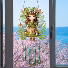 Charger l'image dans la galerie, Fille - Pendentif double face cloche à vent en diamant