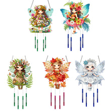 Charger l'image dans la galerie, Fille - Pendentif double face cloche à vent en diamant