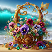 Charger l'image dans la galerie, Magnifiques paniers de fleurs-complet Diamond Painting-30x30cm