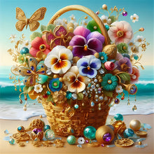 Charger l'image dans la galerie, Magnifiques paniers de fleurs-complet Diamond Painting-30x30cm