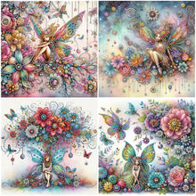 Charger l'image dans la galerie, Flower Fairy-Partial Special Diamond Painting-40x40cm