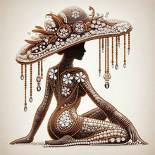 Charger l'image dans la galerie, Dame-Partielle Special Diamond Painting-40x40cm