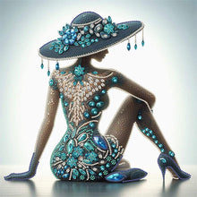 Charger l'image dans la galerie, Dame-Partielle Special Diamond Painting-40x40cm