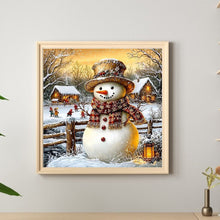 Charger l'image dans la galerie, Bonhomme de neige-Full Round Diamond Painting-30x30cm