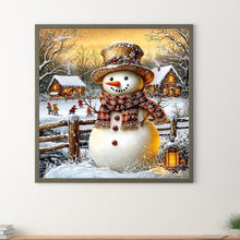 Charger l'image dans la galerie, Bonhomme de neige-Full Round Diamond Painting-30x30cm