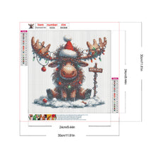 Charger l'image dans la galerie, Cerf de Noël-Full Round Diamond Painting-30x30cm