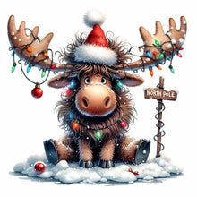 Charger l'image dans la galerie, Cerf de Noël-Full Round Diamond Painting-30x30cm