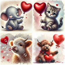 Charger l'image dans la galerie, éléphants- Full Square Diamond Painting-40x40cm