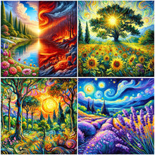 Charger l'image dans la galerie, champ de lavande-Full Round Diamond Painting-40x40cm