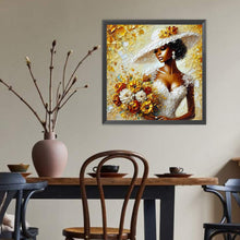 Charger l'image dans la galerie, Lady-Full Round Diamond Painting-40x40cm