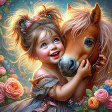 Charger l'image dans la galerie, fille-Full Round Diamond Painting-40x40cm