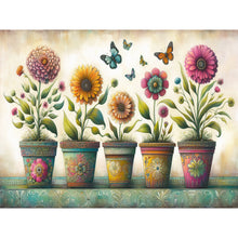 Charger l'image dans la galerie, Colibri à fleurs-Full Round Diamond Painting-40x30cm