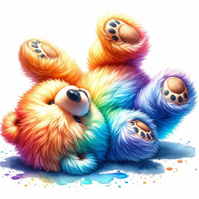 Charger l'image dans la galerie, Ours arc-en-ciel-peinture diamant ronde complète 30*30