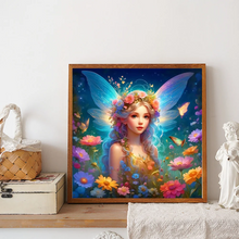 Charger l'image dans la galerie, Fille féerique - Peinture au diamant rond - 30 * 30cm