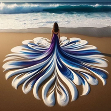 Charger l'image dans la galerie, Robe de plage fille -Diamond painting 40*40cm