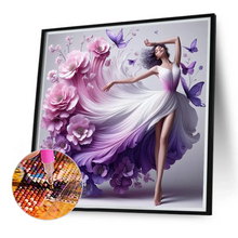 Charger l'image dans la galerie, Fillette de la danse des fleurs -Diamond Painting 40*40