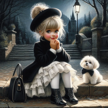 Charger l'image dans la galerie, Vie d’animaux de compagnie fille - Full Drill Diamond Painting 40*40cm