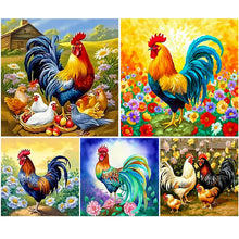 Charger l'image dans la galerie, Rooster-Full Round Diamond Painting-30x30cm