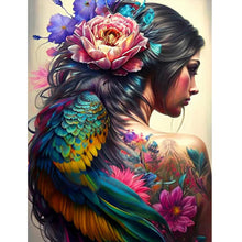 Charger l'image dans la galerie, Personnalité Flower Girl Bird Back-Full Drill Diamond Painting