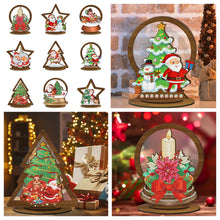 Charger l'image dans la galerie, DIY Ornement de Noël en bois avec peinture en cristal et diamant