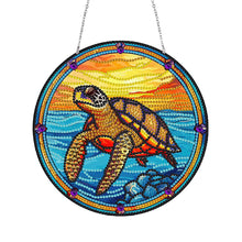 Charger l'image dans la galerie, Pendentif tortue de mer-perceuse latérale simple-diamant