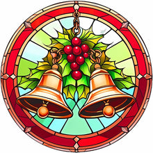 Charger l'image dans la galerie, Noël-Peinture diamant ronde complète-30x30cm