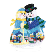 Charger l'image dans la galerie, Bonhomme de neige de Noël-Ornement de bureau en diamant à forage simple face