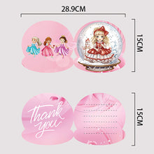 Charger l'image dans la galerie, 8 pièces/ensemble bonhomme de neige princesse-diamant cartes de vœux