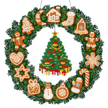 Charger l'image dans la galerie, Couronne de diamants de Noël à un seul côté (avec lumière LED)