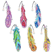 Charger l'image dans la galerie, marque-page en Forme de Plume de Peinture au Diamant 6pcs