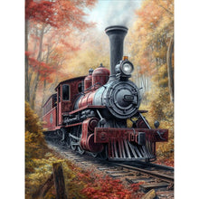 Charger l'image dans la galerie, Peinture diamant ronde complète en forme de train-30x40cm