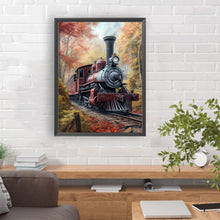 Charger l'image dans la galerie, Peinture diamant ronde complète en forme de train-30x40cm