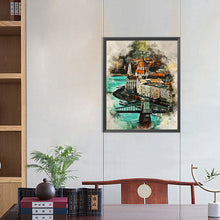 Charger l'image dans la galerie, Watercolor Budapest-complet Round peinture au diamant-40x50cm