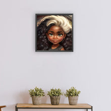 Charger l'image dans la galerie, Black Girl-complet Round peinture au diamant-30x30cm
