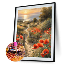 Charger l'image dans la galerie, Path Among Flowers-complet Round peinture au diamant-30x40cm