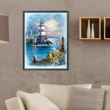 Charger l'image dans la galerie, Seaside Lighthouse-complet Round peinture au diamant-30x40cm