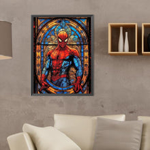 Charger l'image dans la galerie, Stained Glass Spiderman-complet Round peinture au diamant-30x40cm