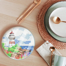 Charger l'image dans la galerie, 6Pcs/Set-Lighthouse-Acrylic Waterproof Diamond Coaster