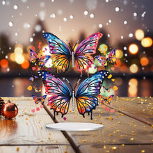 Charger l'image dans la galerie, Ornement de bureau papillon-simple face-diamant