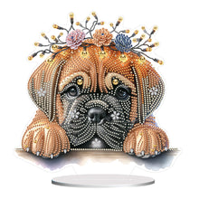Charger l'image dans la galerie, Dog-Single Side Drill-Diamond Desktop Ornament