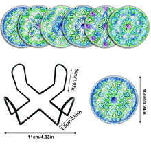 Charger l'image dans la galerie, 6Pcs/Set-Mandala-Acrylic Waterproof Diamond Coaster