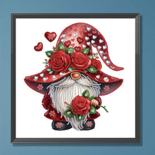 Charger l'image dans la galerie, Gnome de la Saint-Valentin - Peinture diamant spéciale partielle - 30 x 30 cm